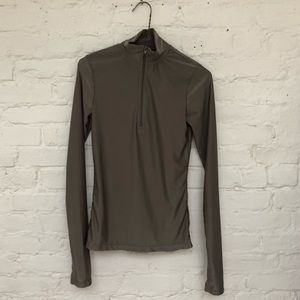 Nylon zip long sleeve